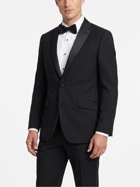 Kenneth Cole Reaction Techni-Cole Black Tuxedo Suit 40R/ 33W Ready Flex NWT